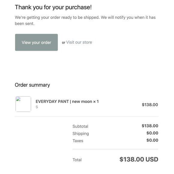 PO-EM Everyday Pants in "New Moon" Black, size S, 100% Handwoven Cotton Retired - Picture 6 of 6